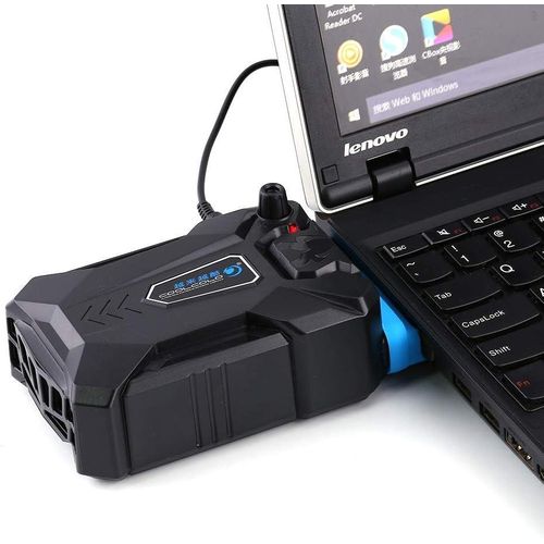 Refroidisseur externe pour ordinateur portable, alimenté par USB, vitesse de ventilation réglable, refroidisseur portable pour ordinateur portable